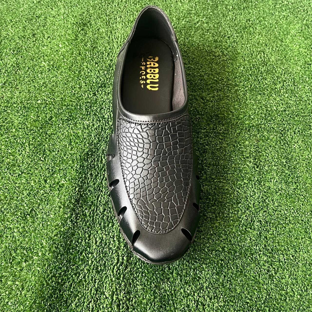 Men's Black Croc Texture loafers – Premium Comfort