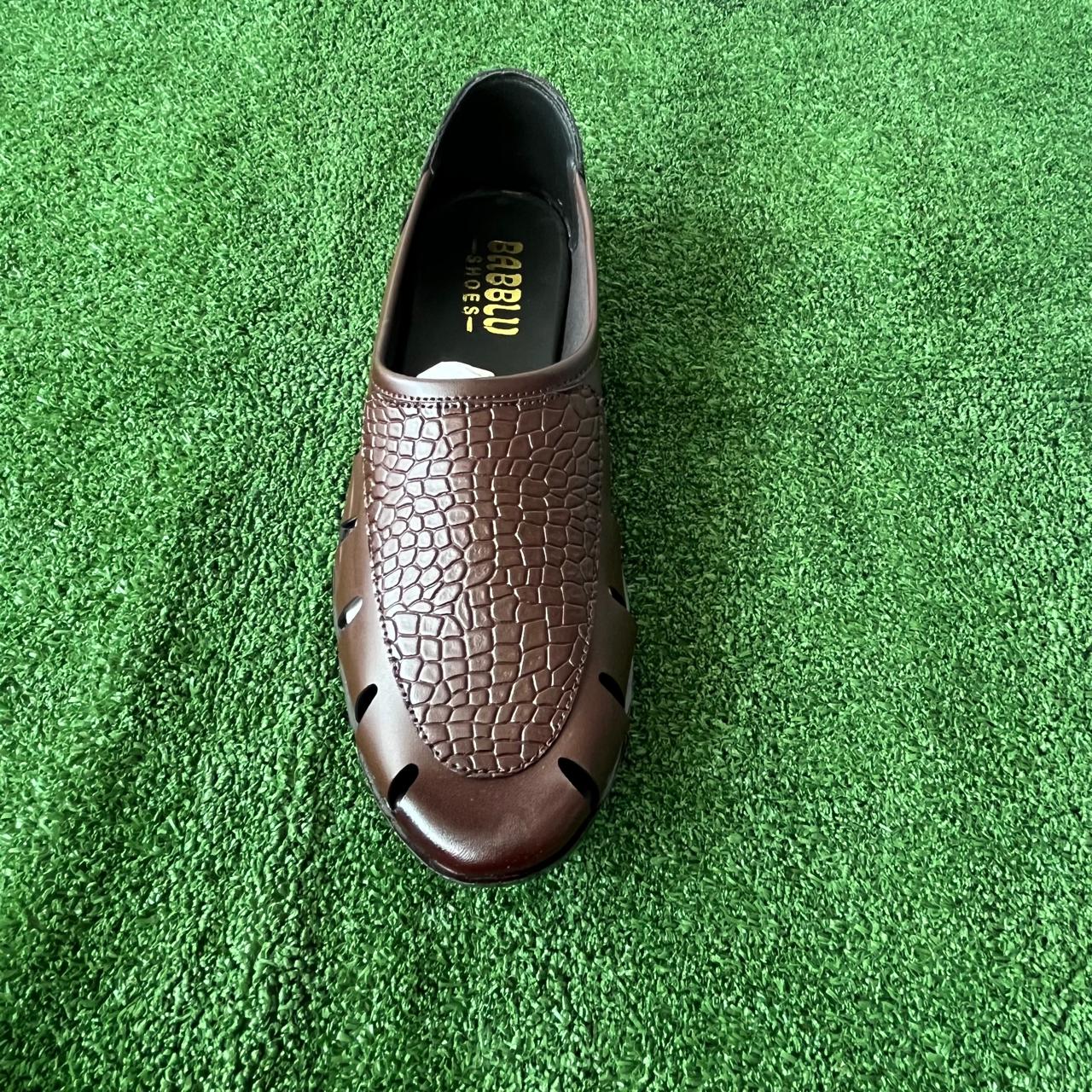 Men's Brown Croc Texture loafers  – Premium Comfort