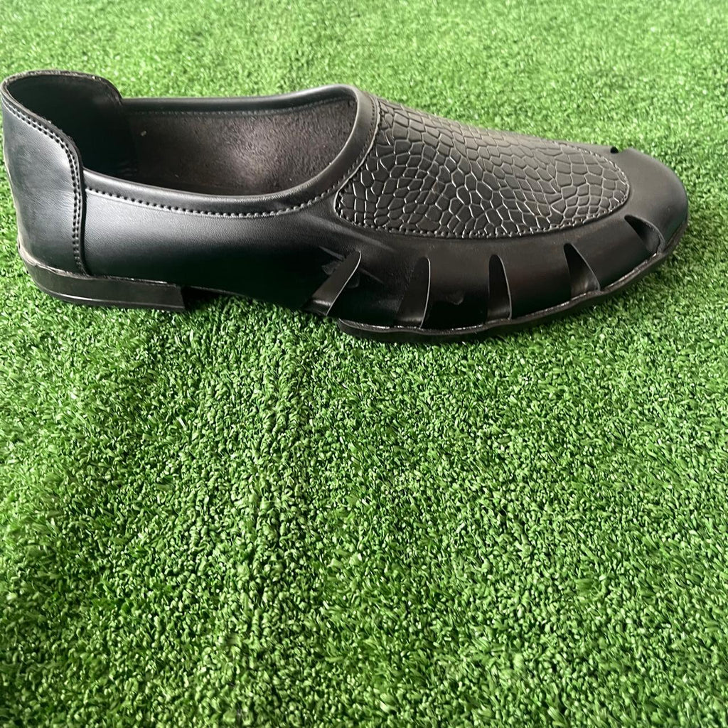 Men's Black Croc Texture loafers – Premium Comfort