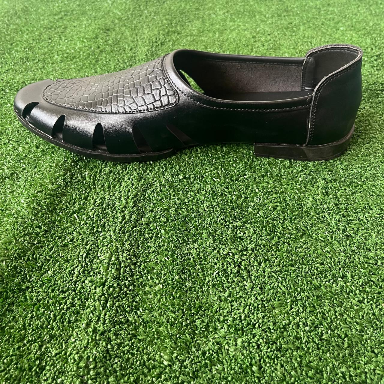 Men's Black Croc Texture loafers – Premium Comfort