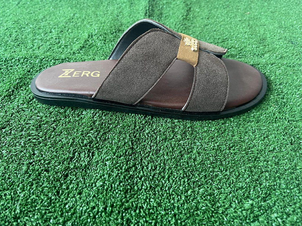 Men's Fashion Brown Cross Strap Sandals
