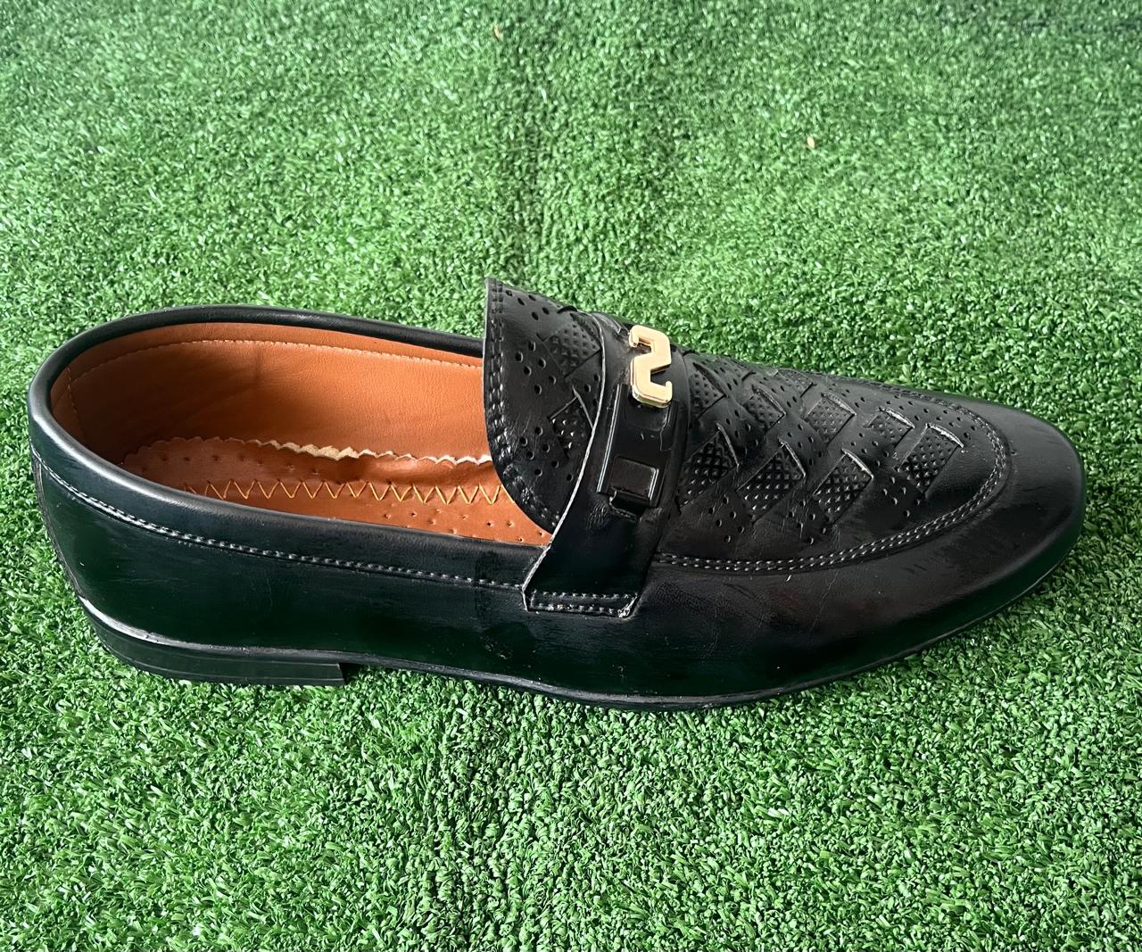 Premium Men's Black Leather Loafers